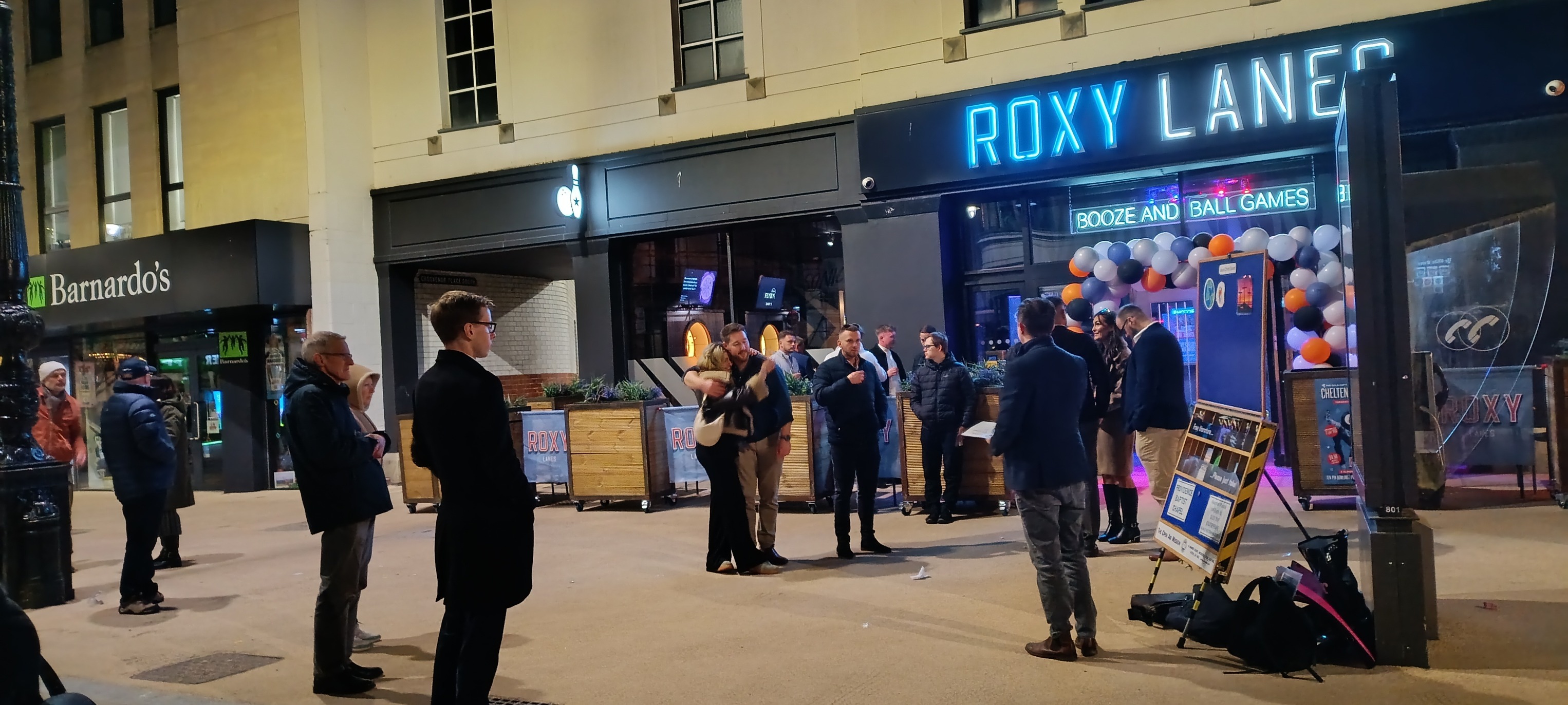 Outreach on a busy street